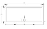 Rectangular Shower Tray 1800 x 800mm - Image 2