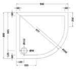 Offset Quad Shower Tray RH 900 x 800mm - Image 2