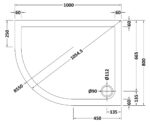 Offset Quad Shower Tray LH 1000 x 800mm - Image 2