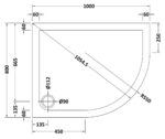 Offset Quad Shower Tray RH 1000 x 800mm - Image 2