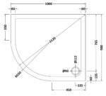 Offset Quad Shower Tray 1000 x 900mm LH - Image 2