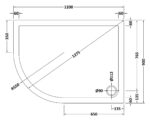Offset Quad Shower Tray LH 1200 x 900mm - Image 2