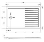 Rectangular Walk-In Shower Tray 1400 x 900 - Image 3