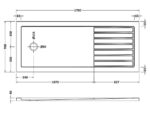Rectangular Walk-In Shower Tray 1700 x 700 - Image 3