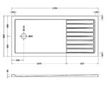 Rectangular Walk-In Shower Tray 1700 x 800 - Image 3