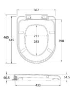 D Shaped Soft Close Toilet Seat - Image 2