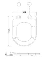Nuie D Shaped Soft Close Toilet Seat - Image 2