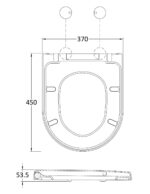 Nuie D Shaped Soft Close Toilet Seat - Image 2