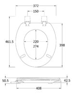 Hudson Reed Traditional Toilet Seat Plastic Hinges - Image 2