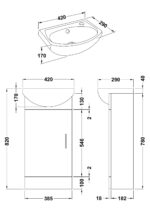 420mm Cabinet & Basin - Image 2