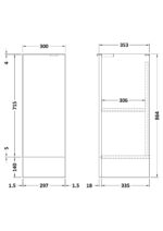 Hudson Reed Fusion 300mm Base Unit - Image 3