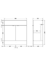 800mm Vanity Unit - Image 2