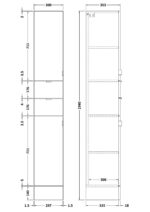 Hudson Reed Fusion 300mm Tall Unit - Image 2