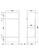 400mm Vanity Unit - Compact - Image 3