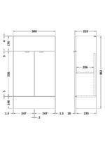 500mm Vanity Unit - Compact - Image 3
