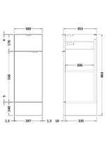 Hudson Reed Fusion 300mm Drawer Lined Unit - Image 2