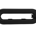 Oval Matt Black Overflow Cover