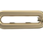 Oval Brushed Brass Overflow Cover