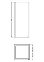 Hudson Reed Pacific 1000mm Side Panel - Image 4