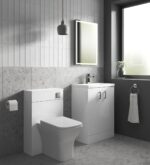 500mm Floor Standing 2-Door Vanity & Polymarble Basin - Image 2