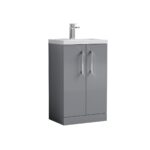 500mm Floor Standing 2-Door Vanity & Polymarble Basin