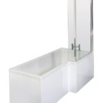 1700mm Right Hand Square Shower Bath Set