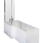 1500mm Left Hand Square Shower Bath Set