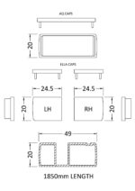 1850mm Profile Extension Kit - Image 3