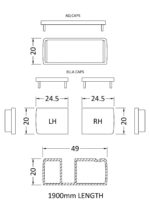 1900mm Profile Extension Kit - Image 2