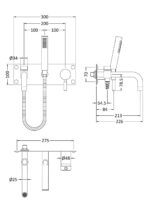Wall Mounted Bath Shower Mixer - Image 2