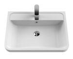 600mm Wall Hung 2 Drawer Vanity & Polymarble Basin - Image 2