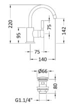 Mini Mono Basin Mixer - Image 2