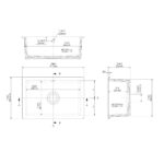 Undermount Single Bowl with Overflow 711x483x254 - Image 2