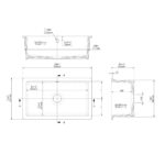 Undermount Single Bowl with Overflow 763x457x254 - Image 2