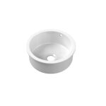 Undermount Round Single Bowl with Overflow & Central Waste 460x191