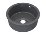 Nuie Undermount Round Single Bowl with Overflow & Central Waste 460x191