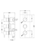 Triple Thermostatic Shower Valve With Diverter - Image 4