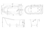 Hudson Reed Brockley Freestanding Bath - Deacon Leg Set (1500mm) - Image 4