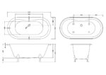 Freestanding Bath - Deacon Leg Set (1500mm) - Image 4