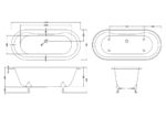 Hudson Reed Kingsbury Freestanding Bath - Pride Leg Set (1700mm) - Image 4
