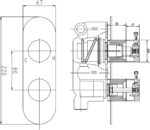 Hudson Reed Twin Thermostatic Shower Valve With Diverter - Image 3