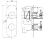 Twin Thermostatic Shower Valve - Image 3