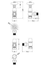 Hudson Reed Camden Angled Thermostatic Valve - Image 2