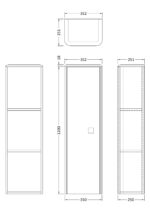Hudson Reed Sarenna Tall Wall Hung Unit - Image 2