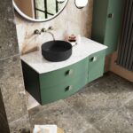 1000mm Left Hand Cabinet With Marble Top - Image 2