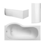 1500mm Right Hand P-Shaped Bath Set