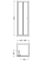 1900 x 700mm Bi-Fold Shower Door - Image 2
