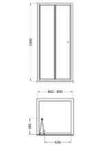 1900 x 900mm Bi-Fold Shower Door - Image 2