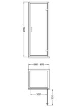 1900 x 700mm Hinged Shower Door - Image 2