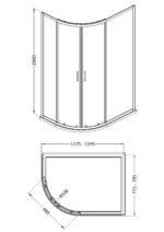 1900 x 1200 x 800mm Offset Quandrant Shower Enclosure - Image 2
